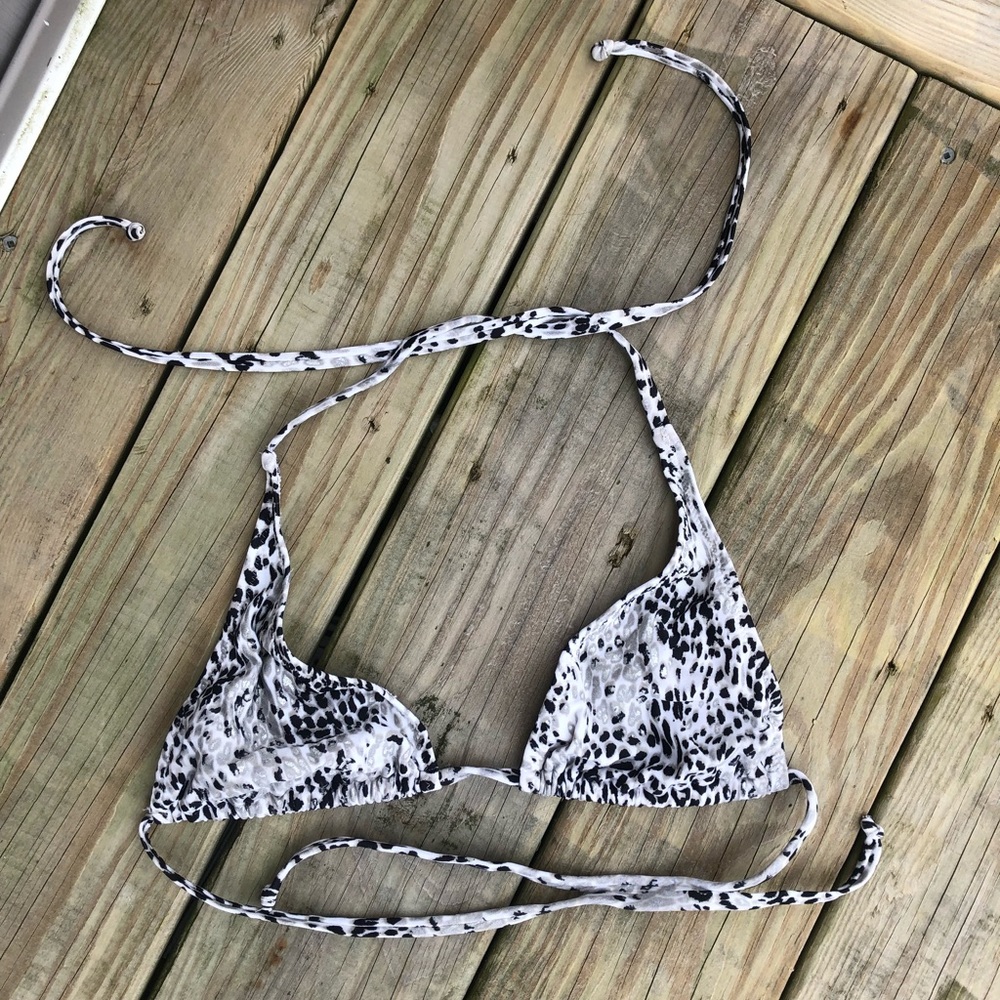 Mismatched Zebra/leopard bikini top